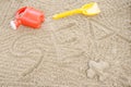 Word sea written in sand Royalty Free Stock Photo