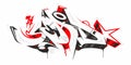Word Sead Graffiti Style Font Lettering Abstract Vector Illustration