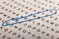 Word search, puzzle. Concept about finding, growth, success Royalty Free Stock Photo