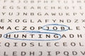 Word search, puzzle. Concept about finding, job hunting, unemplo Royalty Free Stock Photo