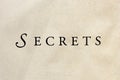 The Word Secrets Royalty Free Stock Photo