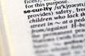 The word security in a dictionary Royalty Free Stock Photo