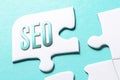 The Word SEO In Missing Piece Jigsaw Puzzle Royalty Free Stock Photo