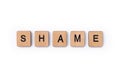 The word SHAME