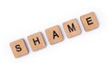 The word SHAME Royalty Free Stock Photo