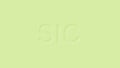 Word Sic in pastel color. Trendy neumorphism loop animation.