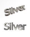 Word Silver on White Royalty Free Stock Photo