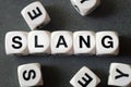 Word slang on toy cubes Royalty Free Stock Photo