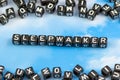 The word sleepwalker Royalty Free Stock Photo
