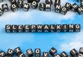 The word sleepwalking Royalty Free Stock Photo