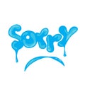 word sorry. Vector illustration decorative background design