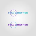 Word Sota connection logo design Royalty Free Stock Photo