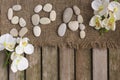 The word spa done with river pebbles. Background Royalty Free Stock Photo