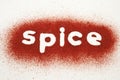 Word Spice Written in Tandoori masala