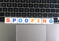 Word Spoofing on keyboard background