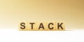 Word stack made with wood building blocks Royalty Free Stock Photo