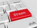 Word Stream is written on a computer keyboard. Conceptual image on a computer key Enter Royalty Free Stock Photo