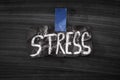 The word Stress on a black background Royalty Free Stock Photo