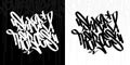 Word Superheroes Hip Hop Hand Written Graffiti Style Typography Vector Illustration Art