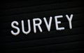 The word Survey on a Letter Board