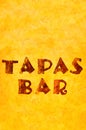 Word tapas bar Royalty Free Stock Photo