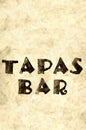 Word tapas bar 9 Royalty Free Stock Photo