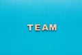 Word Team on blue background Royalty Free Stock Photo