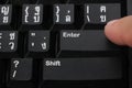 Thai language button on a computer keyboard