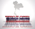 Word Thailand on a map background Royalty Free Stock Photo