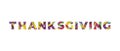 Thanksgiving Concept Retro Colorful Word Art Illustration