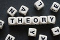Word theory on toy cubes Royalty Free Stock Photo