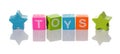 Word toys with colorful cubes