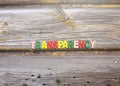 Word Transparency on wood