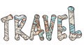 The word Travel in isolatation Royalty Free Stock Photo