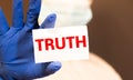 The word Truth concept on paper background