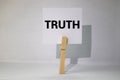 The word Truth concept on paper background