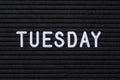 The word TUESDAY