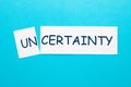 Uncertainty Transformed To Certainty Royalty Free Stock Photo