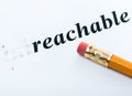 Word unreachable reachable