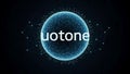 The word uotone is prominently displayed in white across the sphere s center Royalty Free Stock Photo