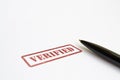 Word Verified and a pen Royalty Free Stock Photo