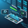 The word VIRAL is highlighted above with a progress bar beneath it Royalty Free Stock Photo