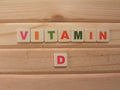 Word Vitamin D on wood