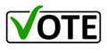 Word Vote with a green checkmark