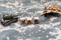 The word war from wooden cubes Royalty Free Stock Photo