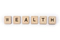 The word WEALTH Royalty Free Stock Photo