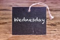 The word Wednesday written on chalk board Royalty Free Stock Photo