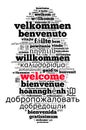 Word Welcome in different languages Royalty Free Stock Photo