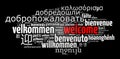 Word Welcome in different languages Royalty Free Stock Photo