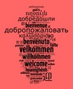 Word Welcome in different languages Royalty Free Stock Photo